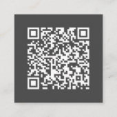 Grau | QR-Code | HochzeitsrSVP Begleitkarte (Rückseite)