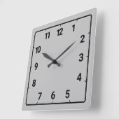 Grau Quadratische Wanduhr (Winkel)