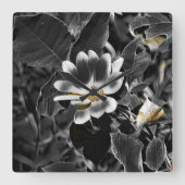 Grau Quadratische Wanduhr (Vorderseite)