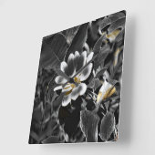 Grau Quadratische Wanduhr (Winkel)