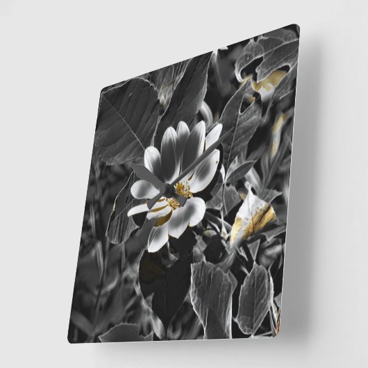 Grau Quadratische Wanduhr (Winkel)