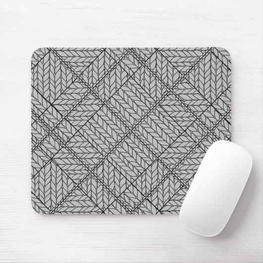 GRAU RAUTE STRICK Maus Pad Mousepad (Mit Mouse)