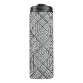 GRAU RAUTE STRICK Thermal Tumbler Thermosbecher (Vorderseite)