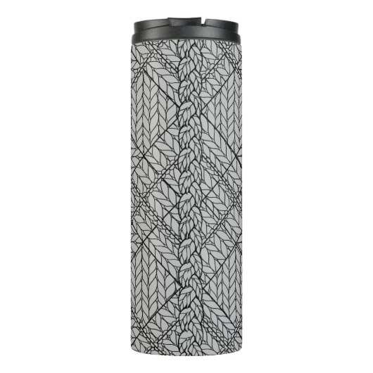 GRAU RAUTE STRICK Thermal Tumbler Thermosbecher (Rückseite)