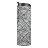 GRAU RAUTE STRICK Thermal Tumbler Thermosbecher (Nach rechts gedreht)