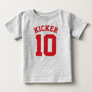 Grau & Red Baby Sports Jersey Design T-shirt