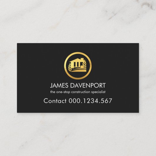 Grau Red Gold Handyman Layer Visitenkarte (Rückseite)