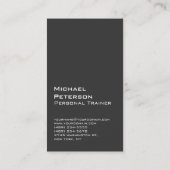 Grau Red Personal Trainer Fitness Business Card Visitenkarte (Rückseite)