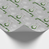 Grau-Rentier-Wrapping Paper Geschenkpapier (Ecke)