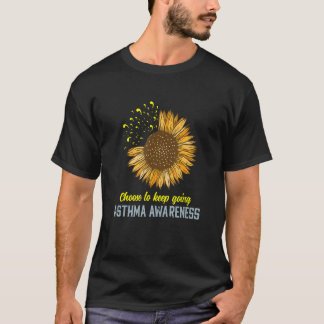 Grau Ribbon World Asthma Day Support Asthma Awaren T-Shirt