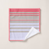 grau, rosa, braun, kariert badhandtuch set (Waschlappen)