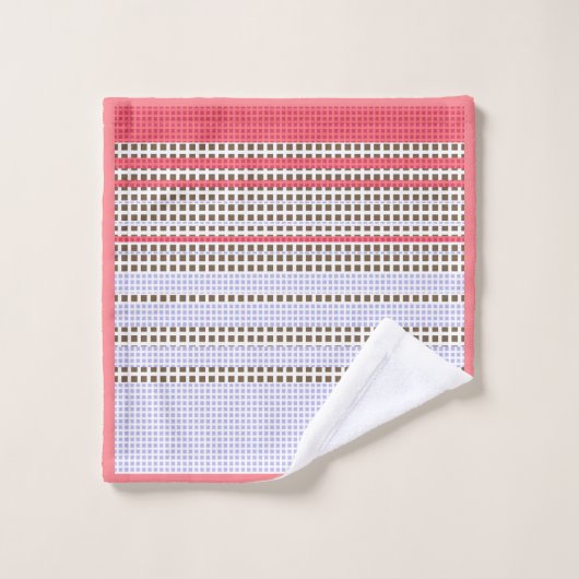 grau, rosa, braun, kariert badhandtuch set (Waschlappen)