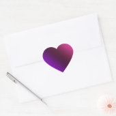 grau, rosa lila Herz-Aufkleber (Umschlag)