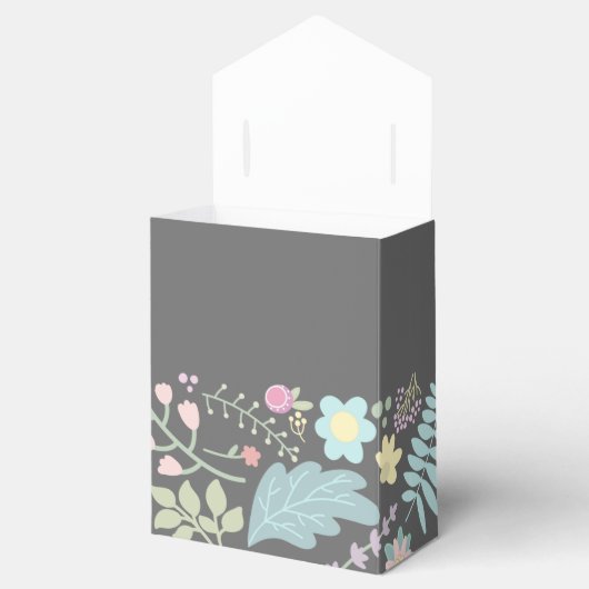 Grau-Rosa Modernes Brautparty Geschenkschachtel (Geöffnet)