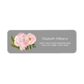 Grau | Rosa Rücksendeadressen-Aufkleber (Vorne)