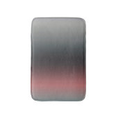 Grau, rosa, schwarzer Farbverlauf, Ombre.  Badematte (Vorderseite Vertikal)