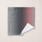 Grau, rosa, schwarzer Farbverlauf, Ombre. Badhandtuch Set (Waschlappen)