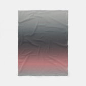 Grau, rosa, schwarzer Farbverlauf, Ombre. Fleecedecke (Vorderseite)