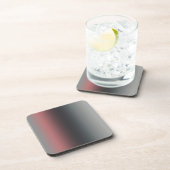 Grau, rosa, schwarzer Farbverlauf, Ombre. Getränkeuntersetzer (Rechte Seite)