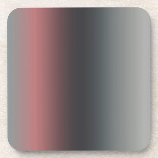 Grau, rosa, schwarzer Farbverlauf, Ombre. Getränkeuntersetzer (Vorderseite)