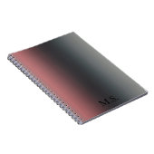 Grau, rosa, schwarzer Farbverlauf, Ombre. Notizblock (Rechte Seite)