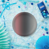 Grau, rosa, schwarzer Farbverlauf, Ombre. Pappteller (Party)