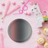 Grau, rosa, schwarzer Farbverlauf, Ombre. Pappteller (Party)