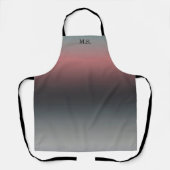 Grau, rosa, schwarzer Farbverlauf, Ombre. Schürze (Vorderseite)