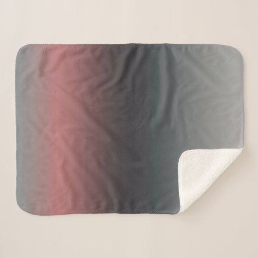 Grau, rosa, schwarzer Farbverlauf, Ombre. Sherpadecke (Vorderseite (Horizontal))