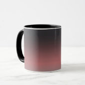 Grau, rosa, schwarzer Farbverlauf, Ombre. Tasse (Vorderseite Links)