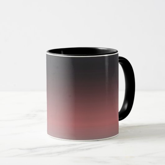Grau, rosa, schwarzer Farbverlauf, Ombre. Tasse (VorderseiteRechts)