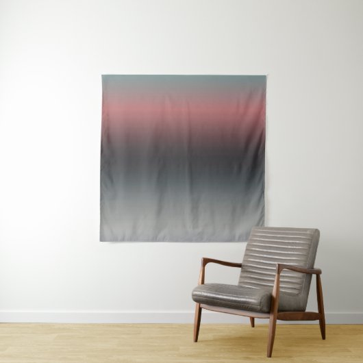 Grau, rosa, schwarzer Farbverlauf, Ombre. Wandteppich (Beispiel (Horizontal))