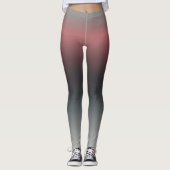 Grau, rosa, schwarzer Verlauf, Ombre. Leggings (Vorderseite)