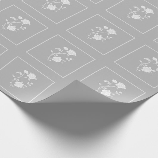 Grau-Rose-Wrapping Paper Geschenkpapier (Ecke)