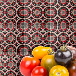Grau-Rot-Ethnic Mosaic Geometric Muster Fliese<br><div class="desc">Dieses dekorative Fliesendesign ist eine lebendige und auffällige Ergänzung zu jedem Raum, mit einem nahtlosen Muster aus geometrischen Formen in Grautönen, Rot und Schwarz. Der kühne Einsatz von Farbe und Kontrast im Design schafft einen auffälligen Effekt, der sofort die Aufmerksamkeit des Betrachters zeichne. Die geometrischen Formen passen nahtlos zusammen und...</div>