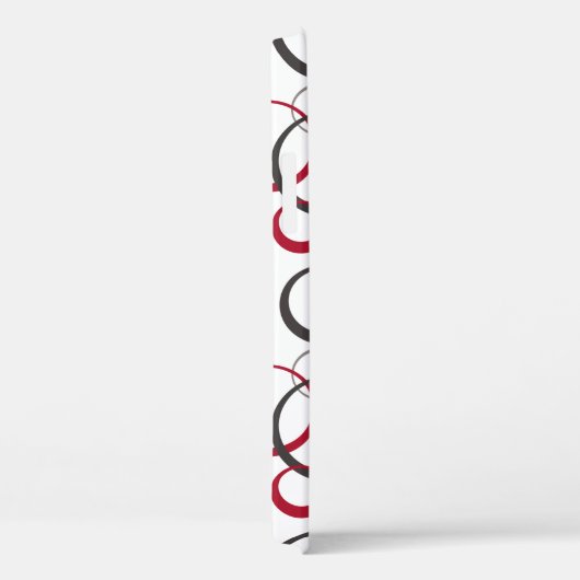 Grau-rote Kreise weiß Case-Mate iPhone Hülle (Rückseite / Rechts)