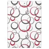 Grau-rote Kreise weiß Klemmbrett (Rückseite)