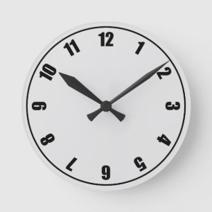 Grau Runde Wanduhr