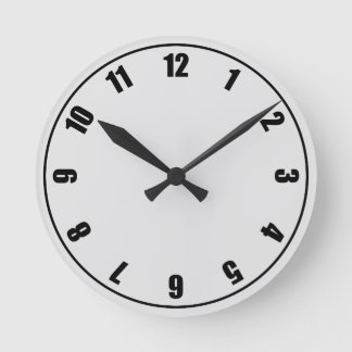 Grau Runde Wanduhr