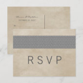 Grau Rustic Damask UAWG Postkarte (Vorne/Hinten)