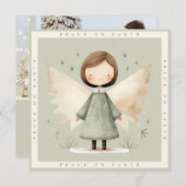 Grau Rustikale Angel 1 Foto Ferienwohnung Karte (Vorne/Hinten)