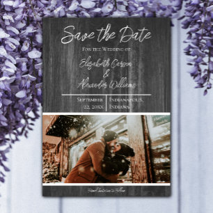 Grau Rustikale Foto Save The Date