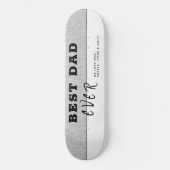Grau Rustikaler Bester Vater je Typografie Vaterta Skateboard (Vorderseite)