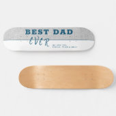Grau Rustikaler Bester Vater je Typografie Vaterta Skateboard (Horizontal)