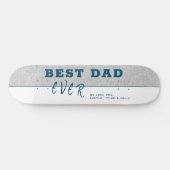 Grau Rustikaler Bester Vater je Typografie Vaterta Skateboard (Horizontal)
