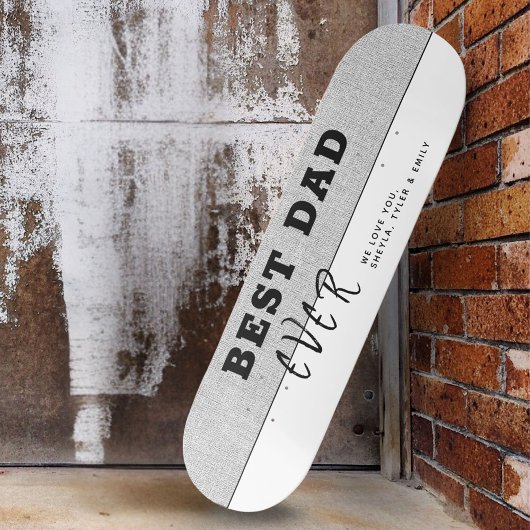 Grau Rustikaler Bester Vater je Typografie Vaterta Skateboard