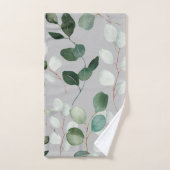 GRAU SAGE GRÜNES BOTANISCHES BADEZIMMER TOWEL SET (Handtuch)