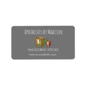 Grau | Sage Smudge Sticks Produktkennzeichnungen Adressaufkleber (Vorne)