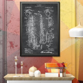 Grau | Saxophon - Patent Poster