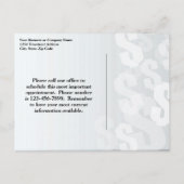 Grau schattiert Dollar-Zeichen-Finanzentwurf Ankündigungspostkarte (Rückseite)